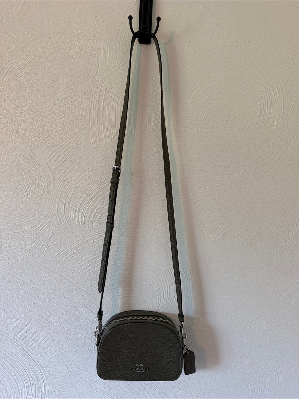 Coach Mini Serena Olive Pebbled Leather Crossbody. - Picture 2 of 13